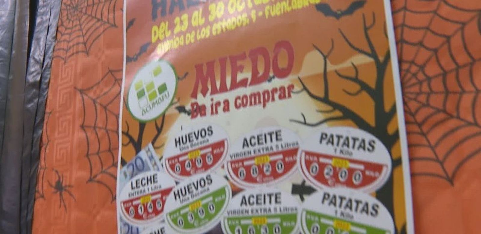 Fuenlabrada tiene su propio pasaje del terror dedicado a los altos precios de los alimentos