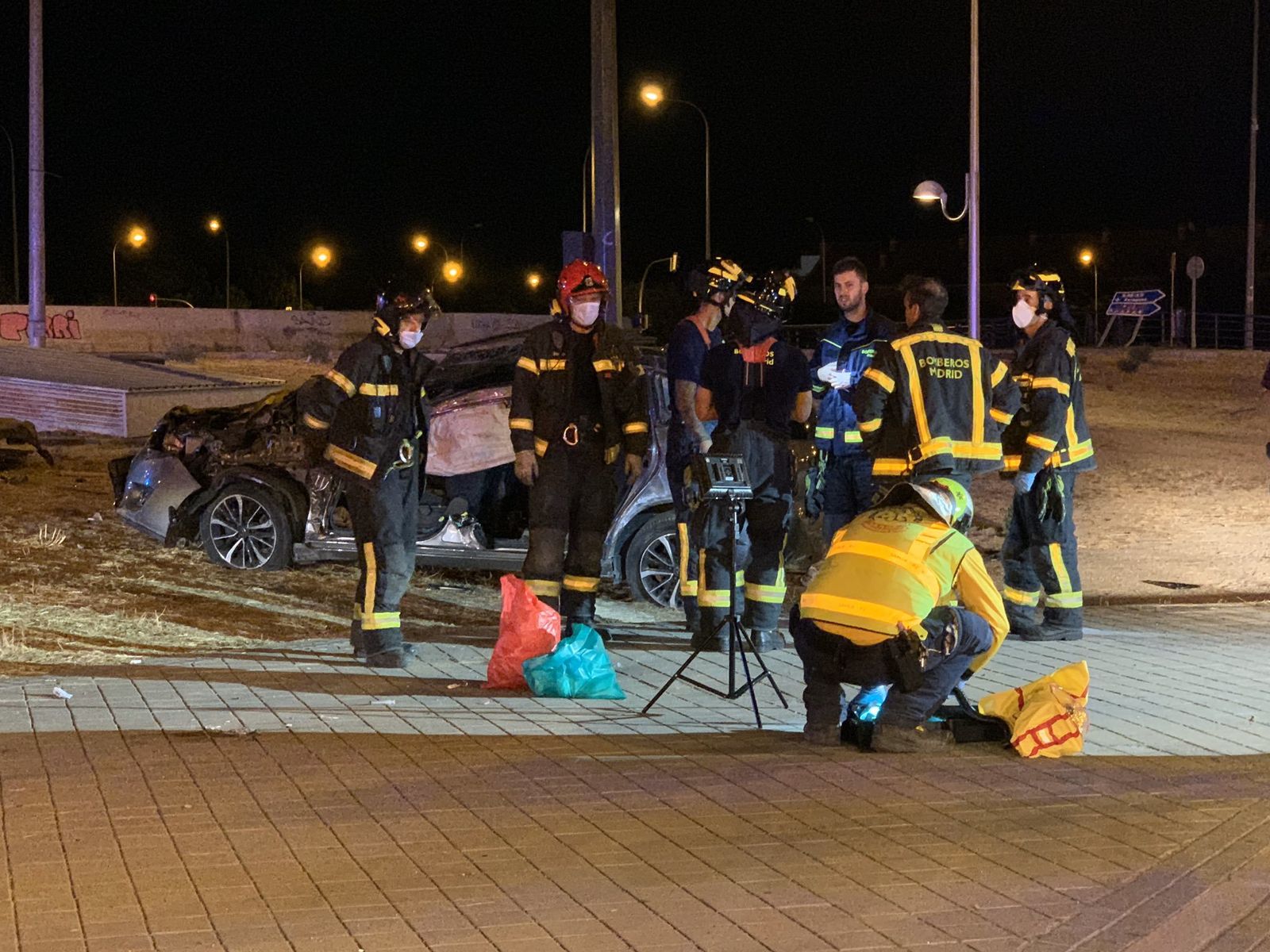 Accidente de tráfico en la calle Alcalá
