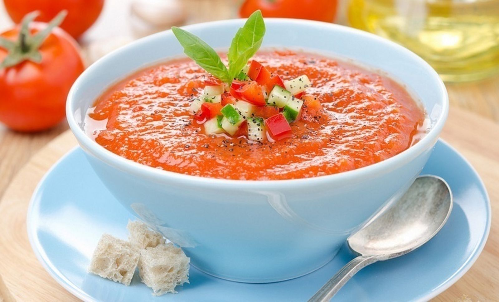 Un plato de gazpacho