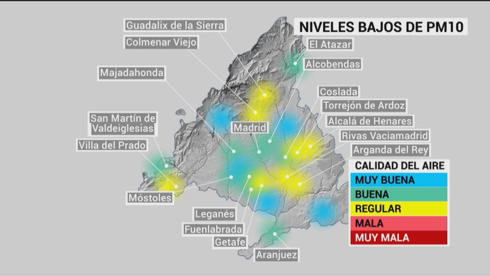 La calidad del aire en Madrid mejora gracias a la lluvia que se empieza a llevar la calima