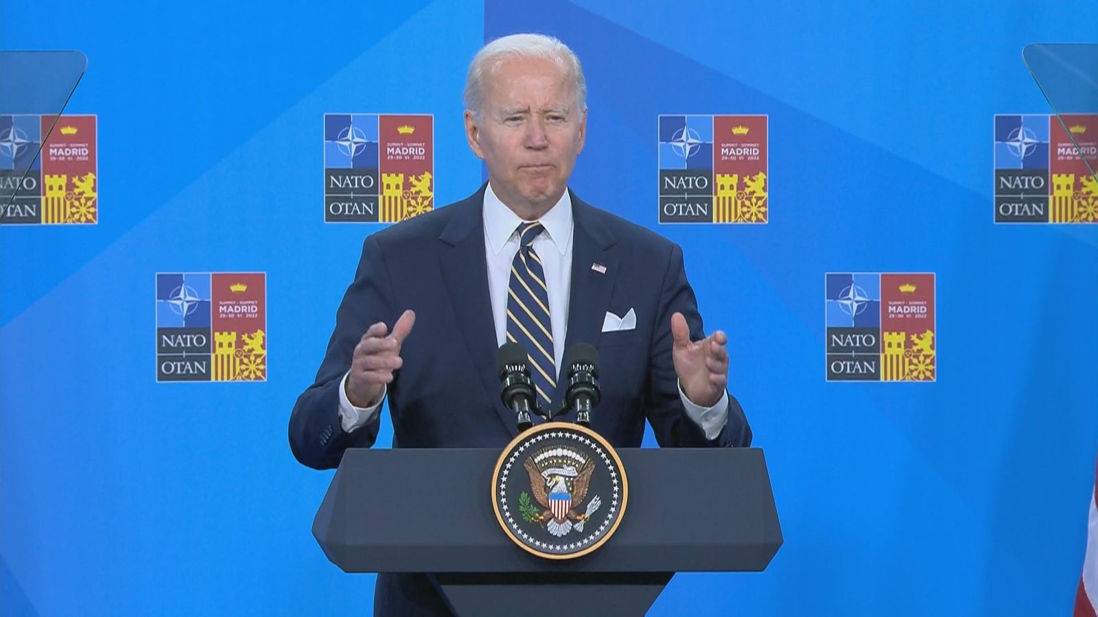 Biden comparece en la clausura de la cumbre de la OTAN