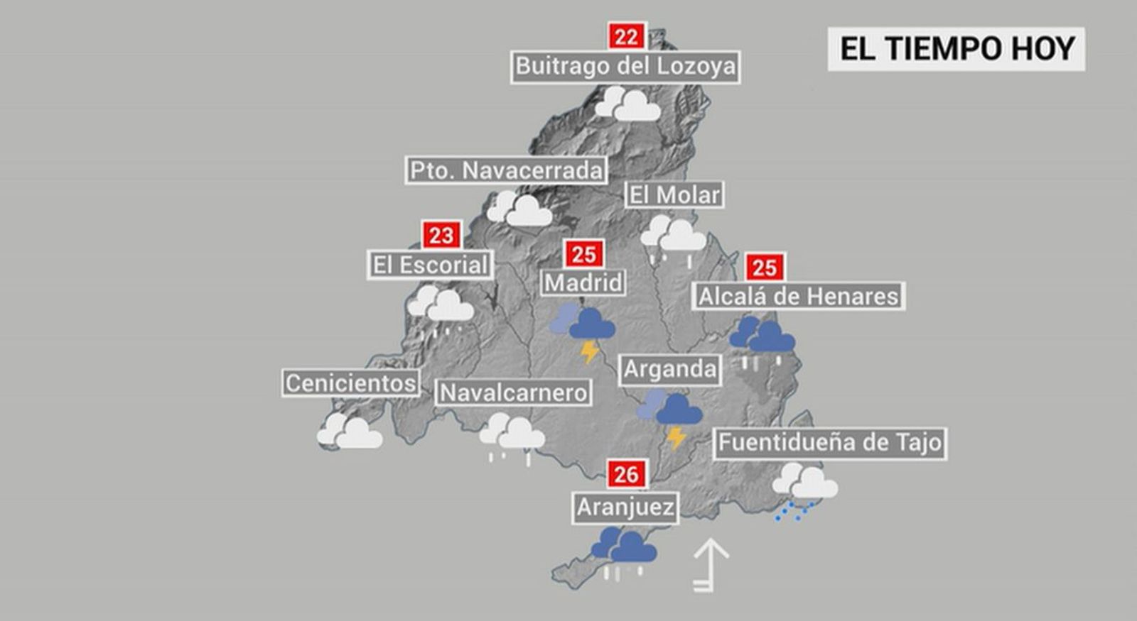 Madrid, pendiente de las tormentas de este viernes por la tarde