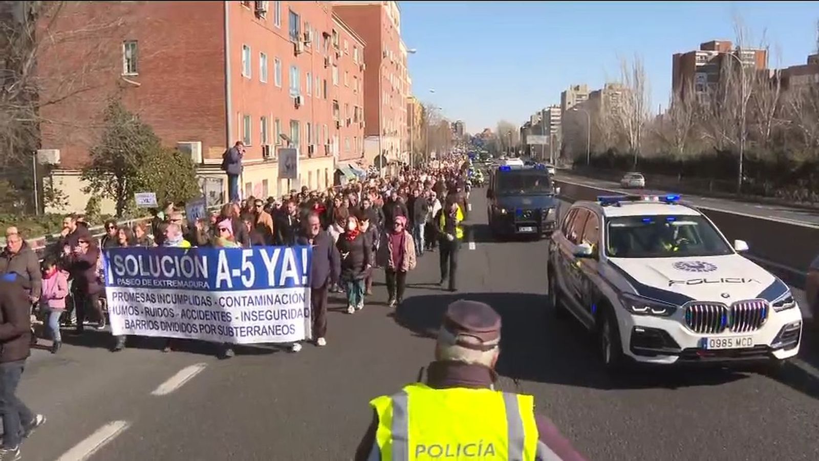Protesta vecinal por el soterramiento de la A-5