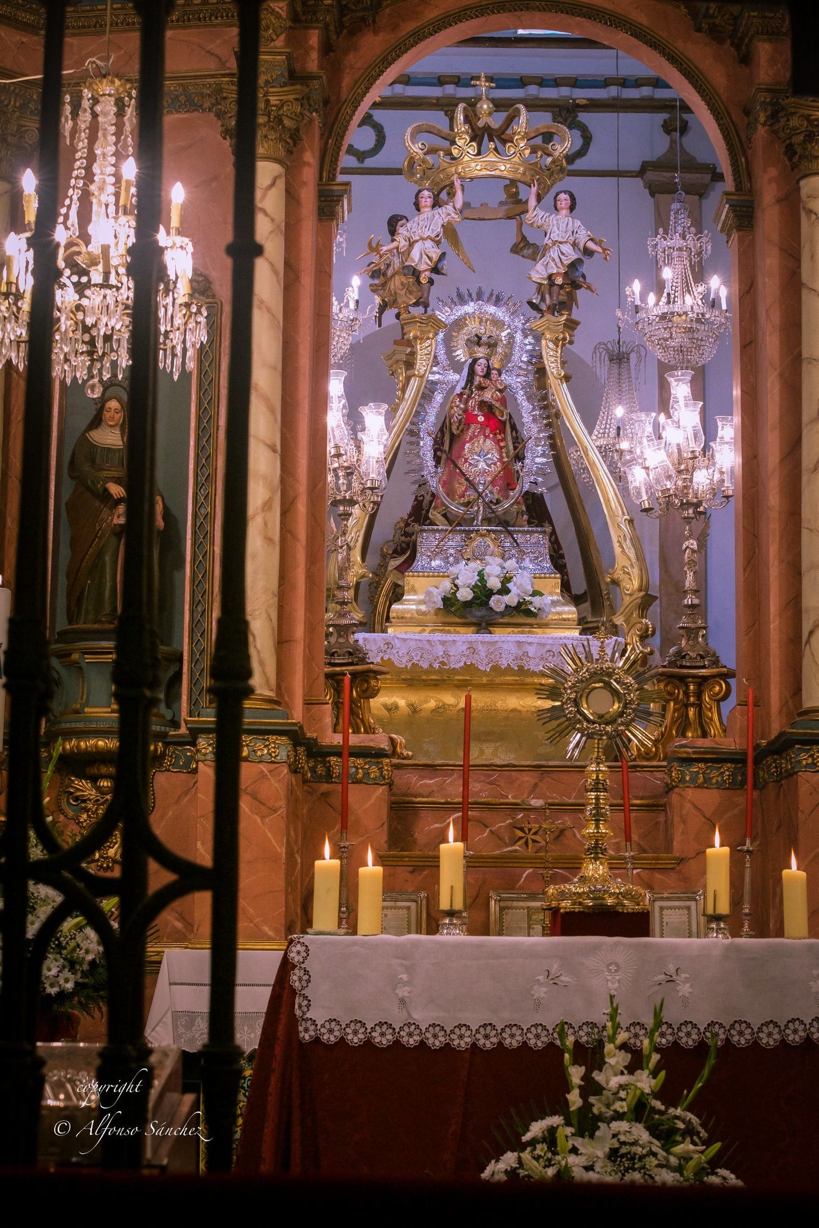 Imagen de la Virgen de la Estrella en el santuario de Los Santos de Maimona