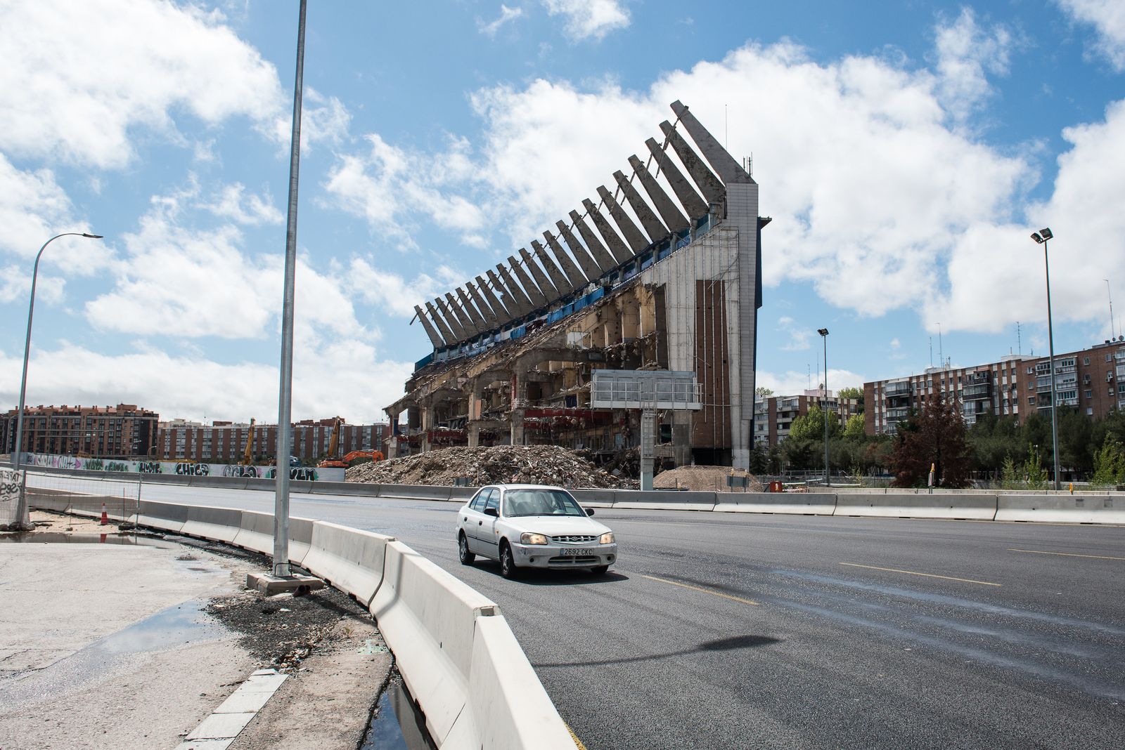 Zona de la M-30 en donde estaba el estadio Vicente Calderón