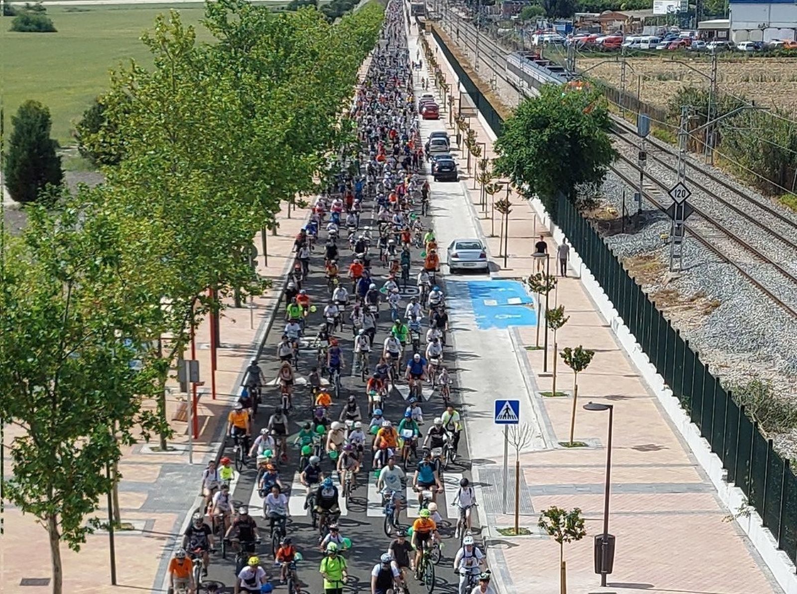 Fiesta de la bicicleta en Getafe