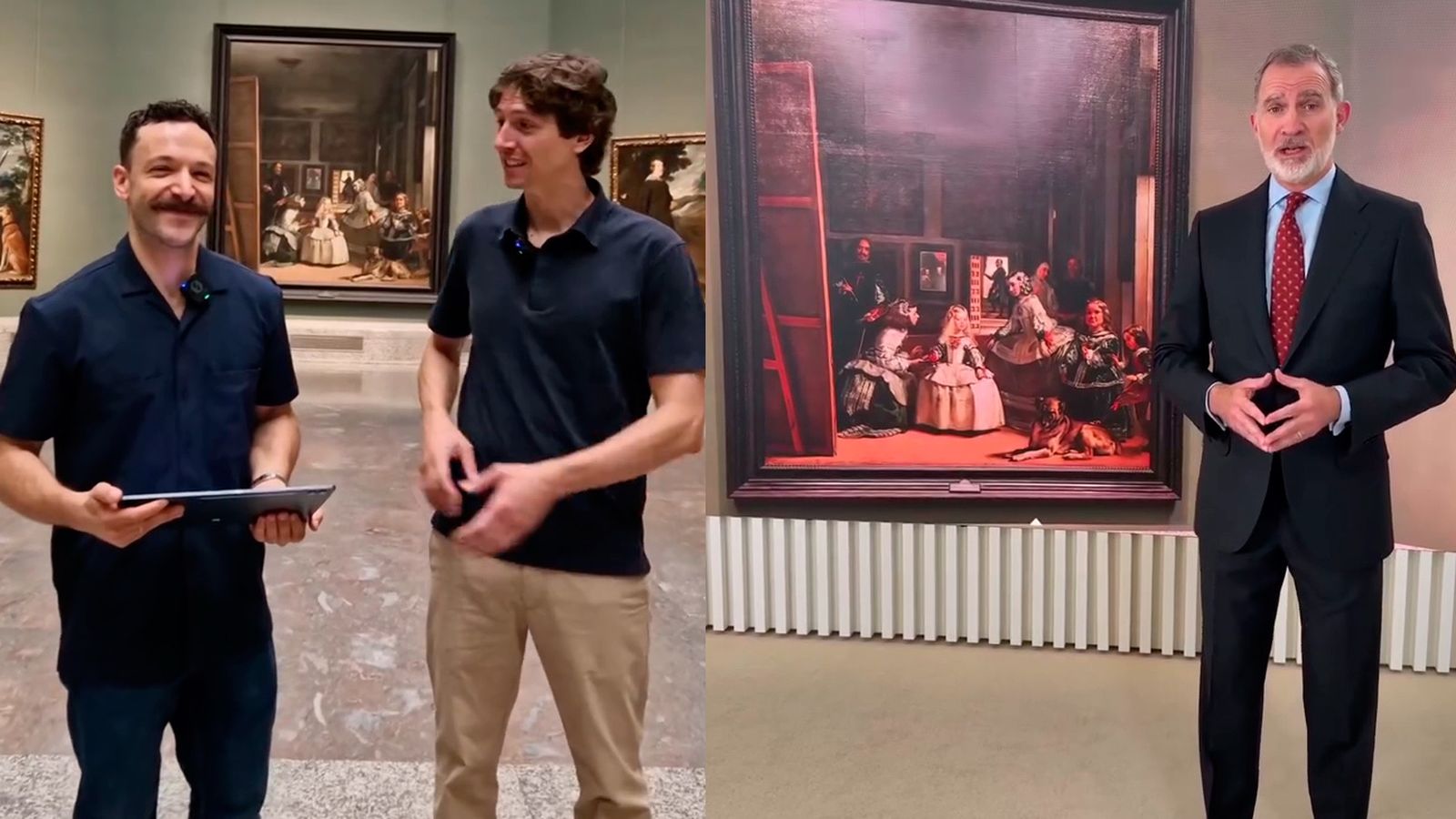 El rey Felipe VI comenta la obra de Velázquez 'Las Meninas' en los directos del Museo del Prado en Instagram