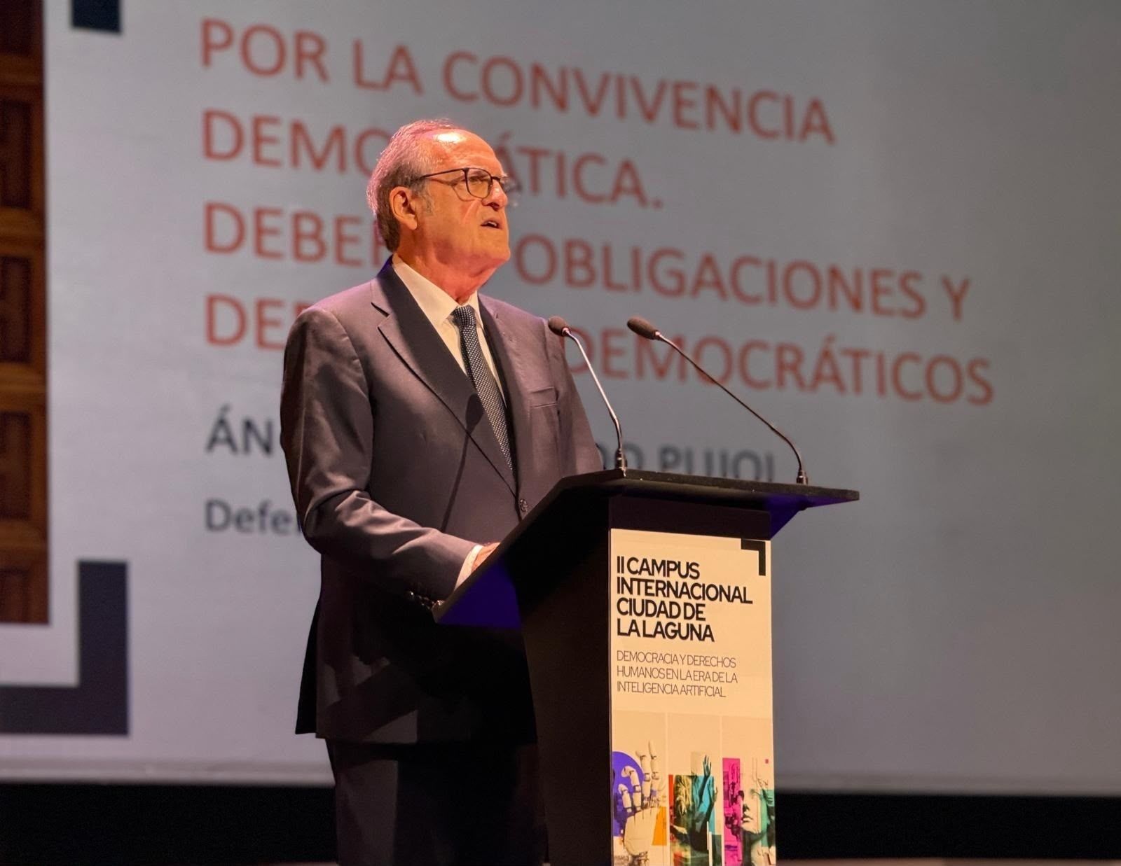 El Defensor del Pueblo, Ángel Gabilondo, en la apertura del II Campus Internacional Ciudad de La Laguna
