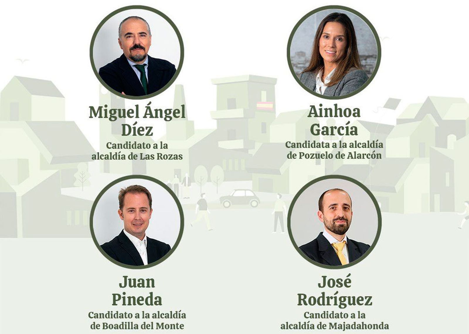 Vox designa a sus candidatos municipales para Las Rozas, Pozuelo, Boadilla, Majadahonda, Aranjuez y Arganda para el próximo 28M