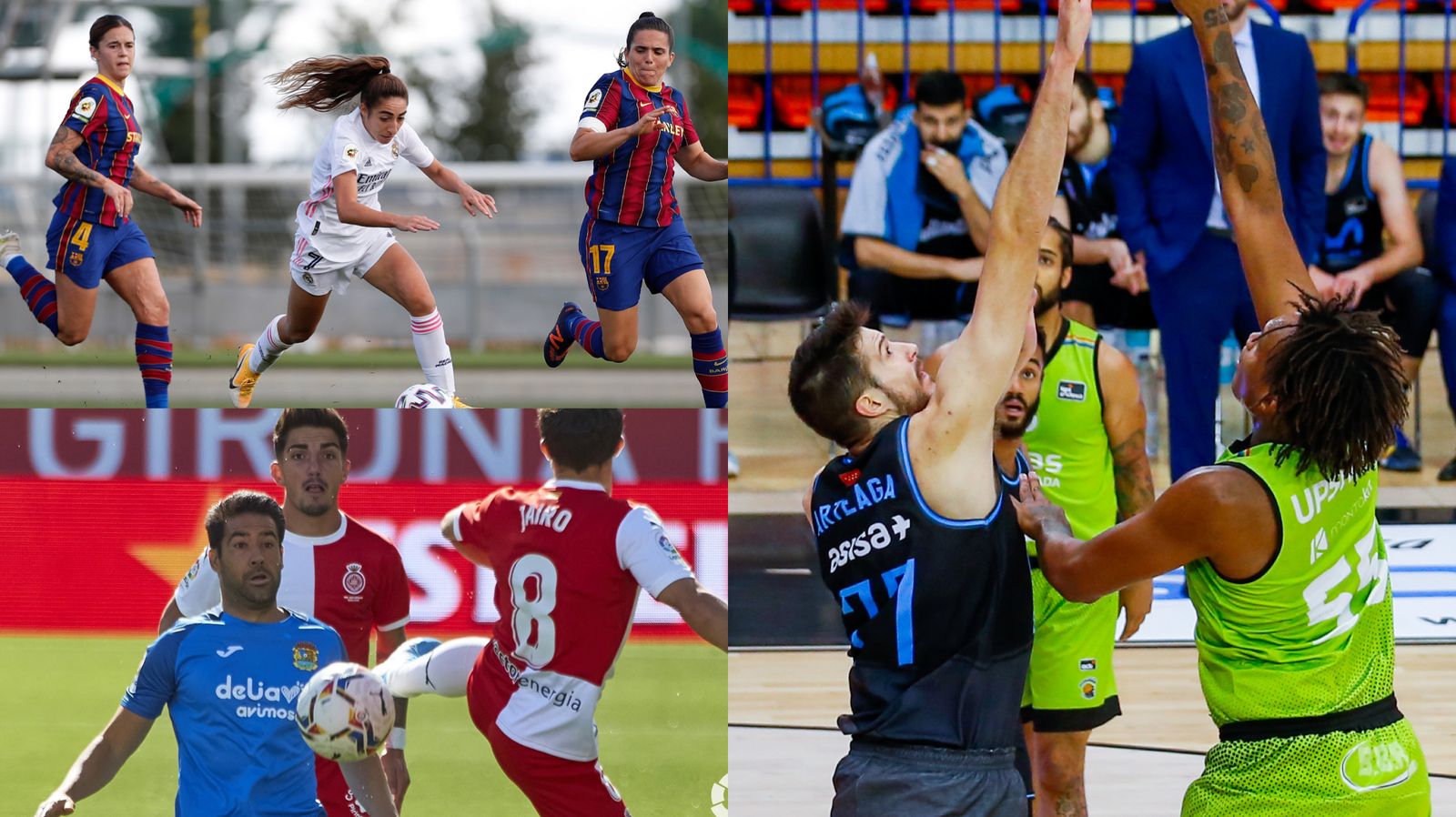 Real Madrid-Barcelona, Girona-Fuenlabrada y Estudiantes-Fuenlabrada