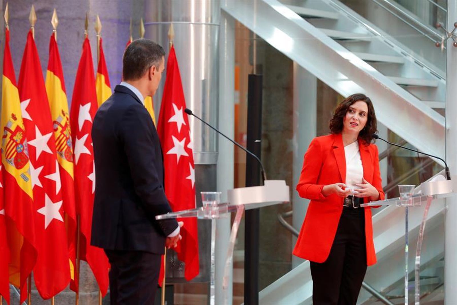 Pedro Sánchez e Isabel Díaz Ayuso