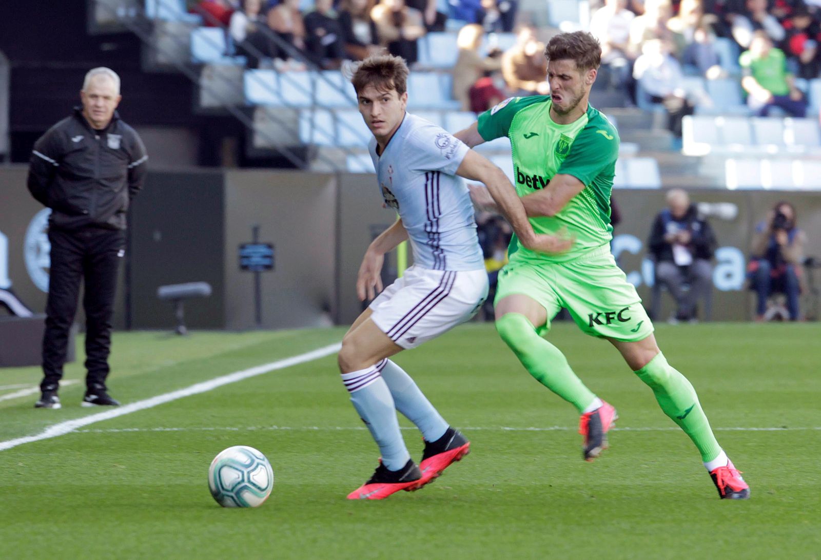 1-0. Aspas hunde a un Leganés que jugó 70 minuto en superioridad