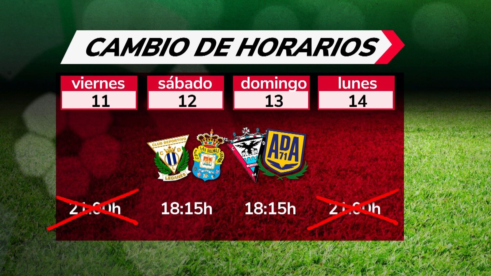 La RFEF prohíbe los partidos en viernes y lunes