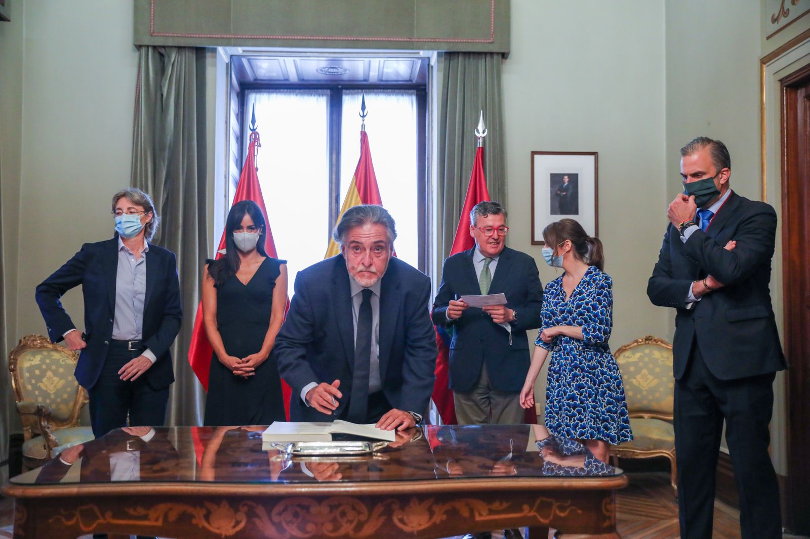 Pepu Hernández, en la firma de los Pactos de la Villa