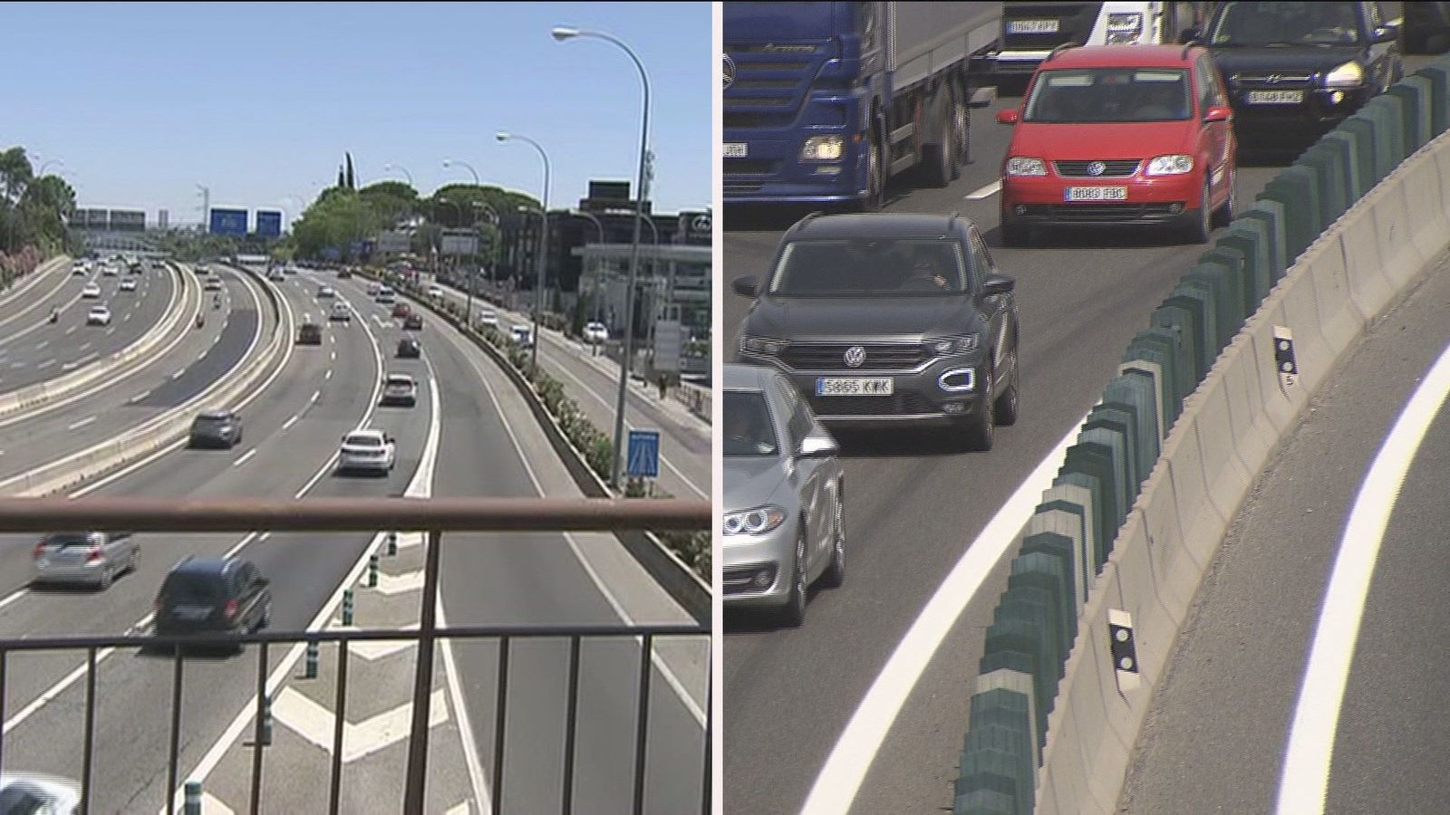 Normalidad en las carreteras en una salida de vacaciones atípica y sin atascos