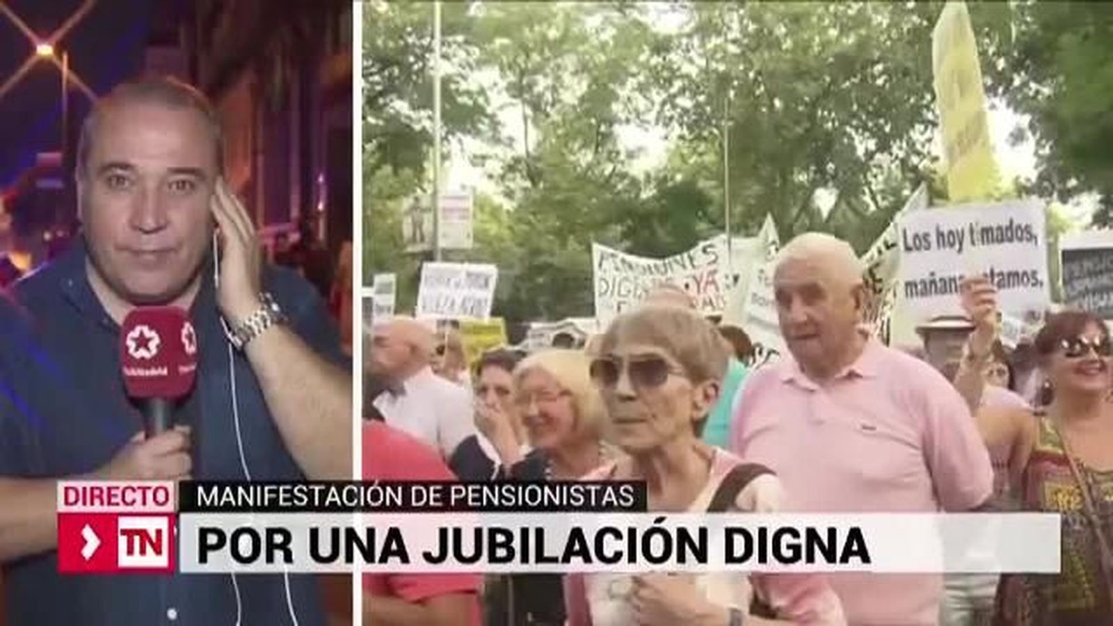 Manifestación en Madrid a favor de las pensiones dignas