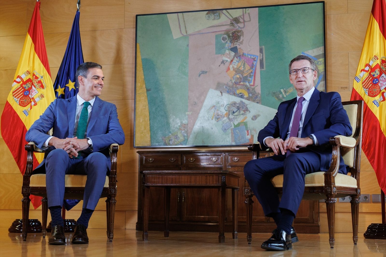 Sánchez  y Feijóo