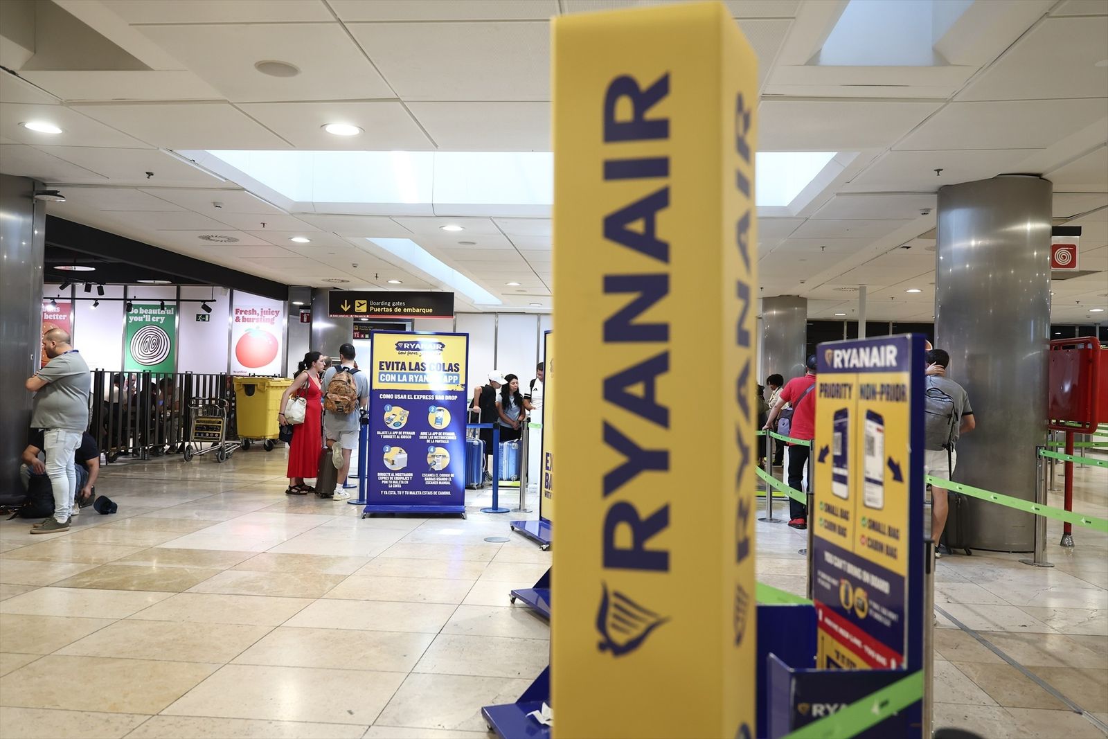 Mostradores de la aerolínea Ryanair del Aeropuerto Madrid-Barajas Adolfo Suárez