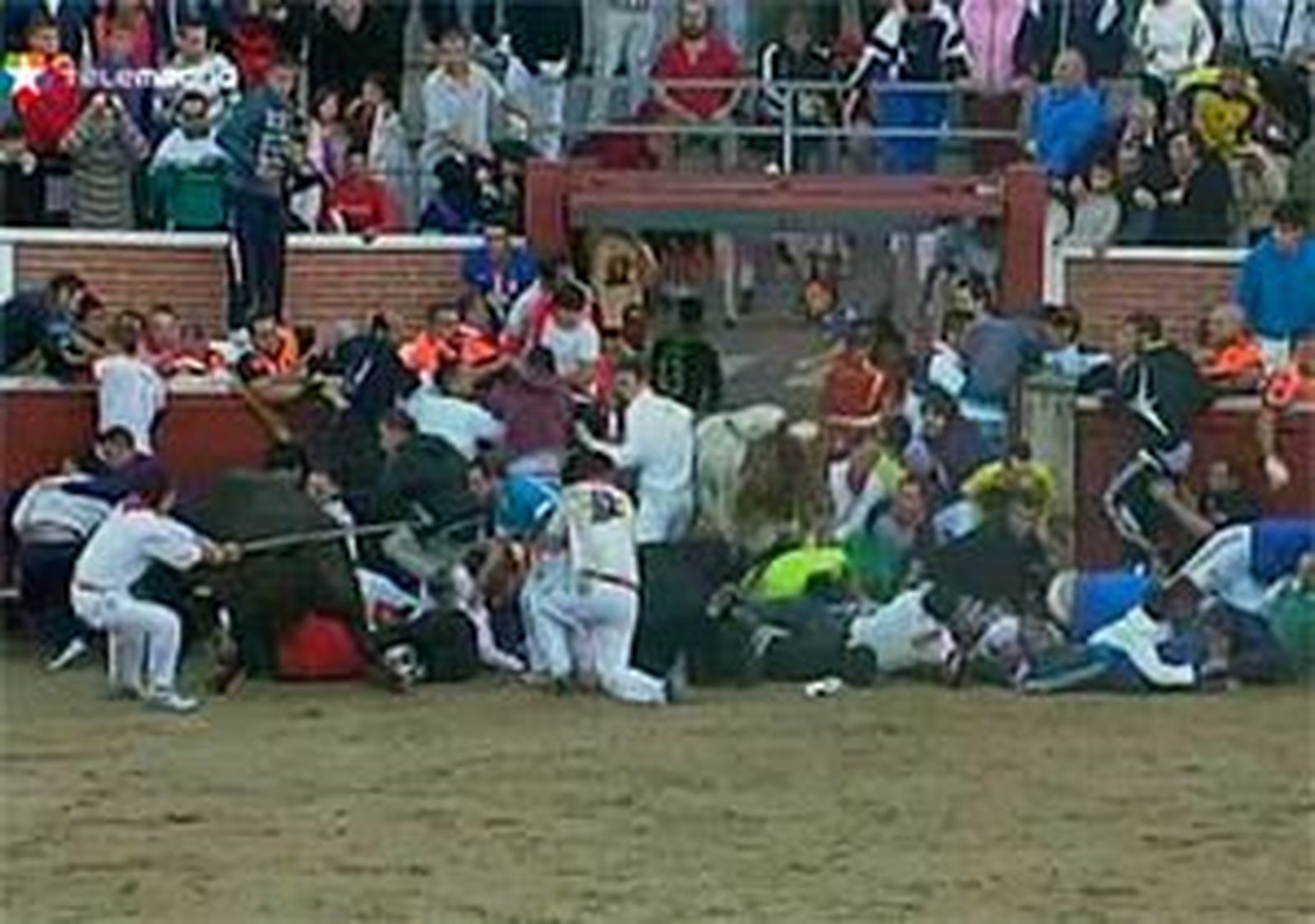Montonera en el cuarto encierro de Sanse