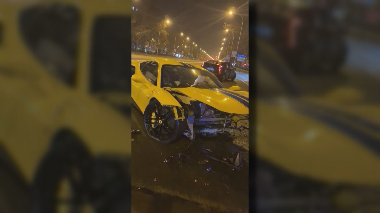 Un Ferrari estrellado en la Castellana