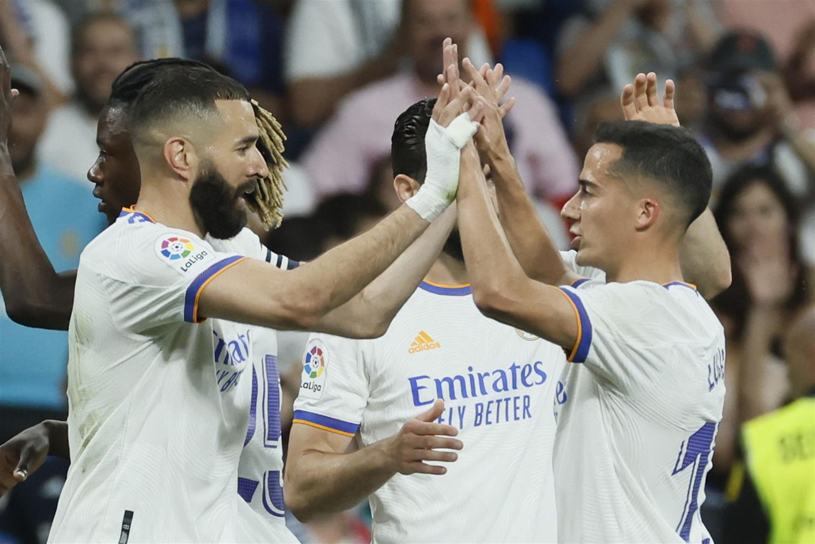 Benzema y Lucas Vázquez