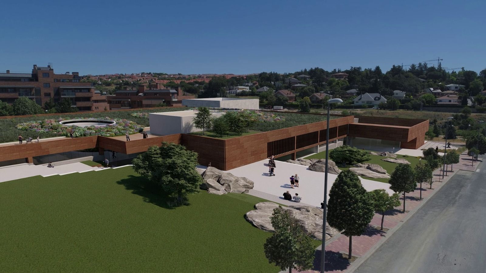 Ilustración del futuro centro cultural de La Estación, en Colmenar Viejo