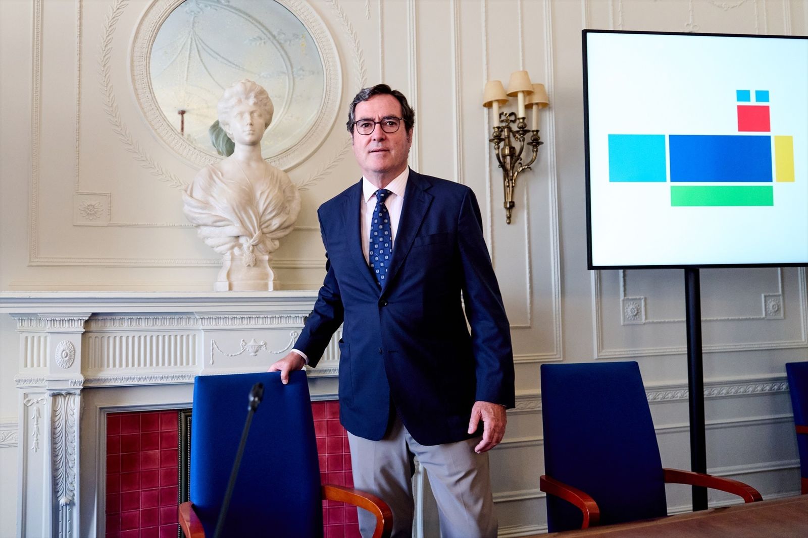 El presidente de la CEOE, Antonio Garamendi