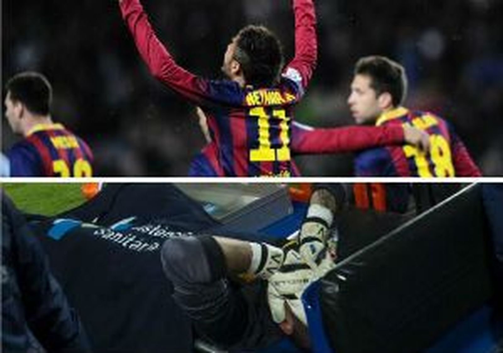 3-0. Barça golea al Celta, pero pierde a Víctor Valdés