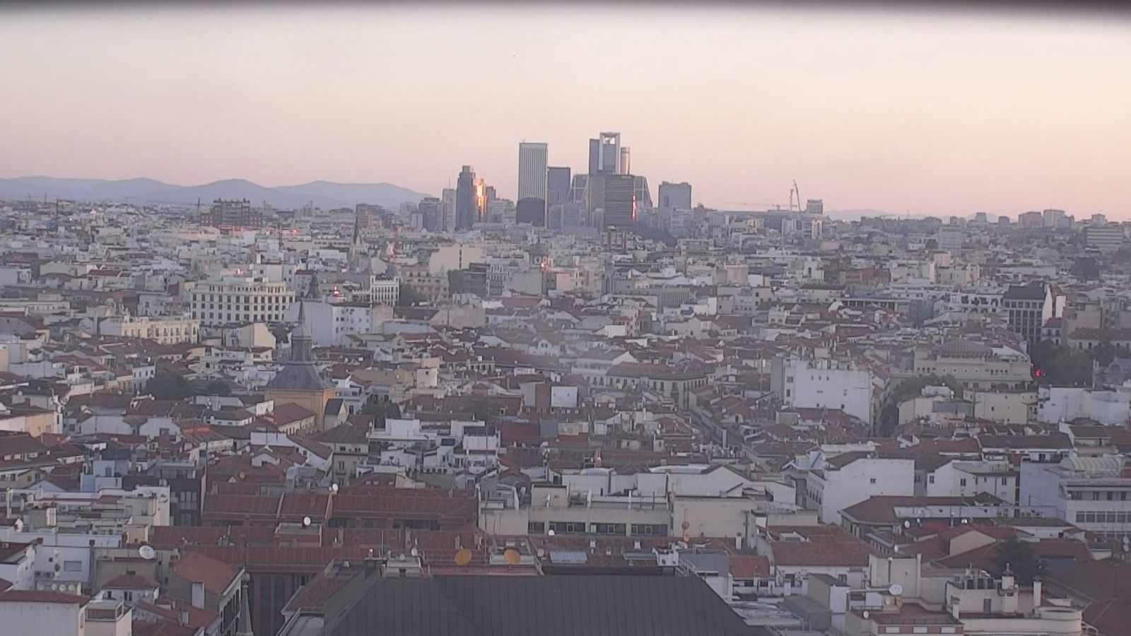 Amanecer de este miércoles en Madrid