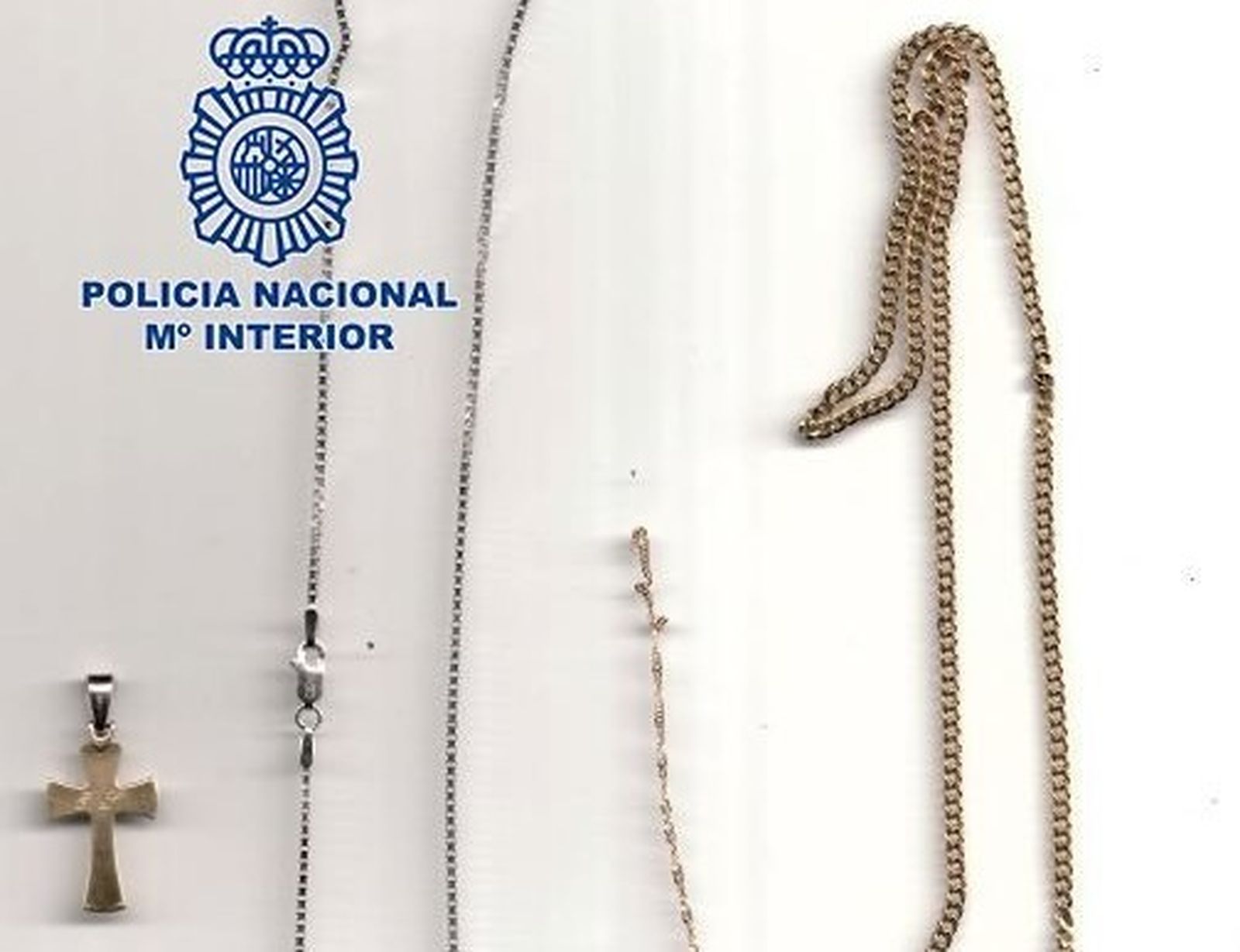 Joyas intervenidas a los detenidos en Alcalá de Henares