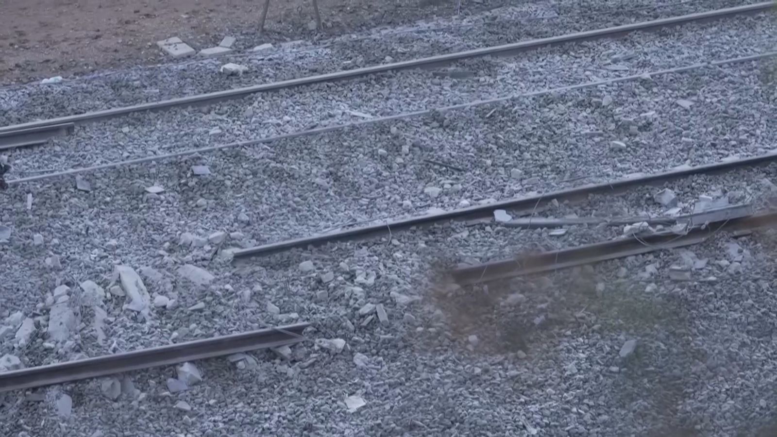 Tramo de vía del accidente de Adamuz (Córdoba)