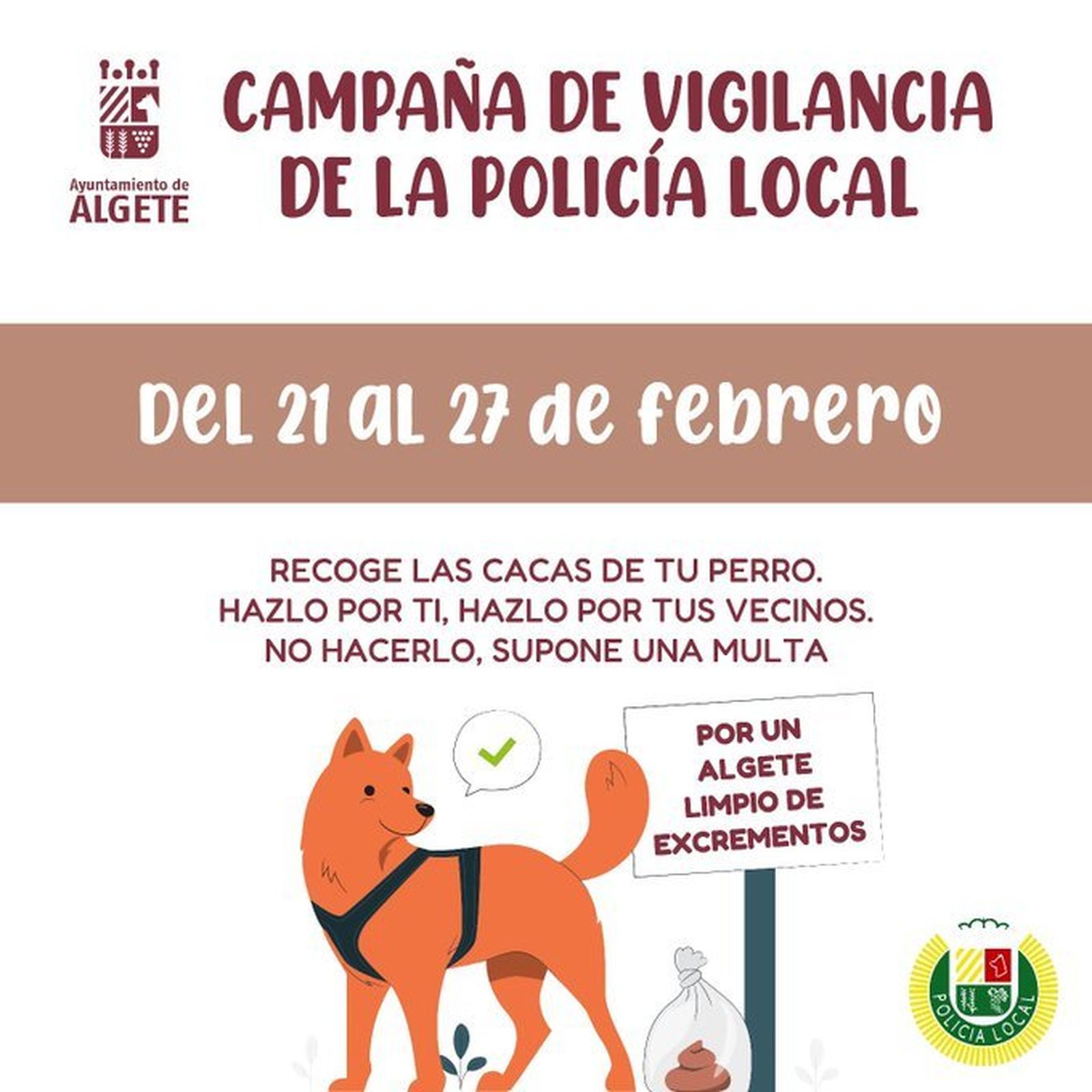 Campaña de Algete contra las heces no recogidas por los dueños de mascotas