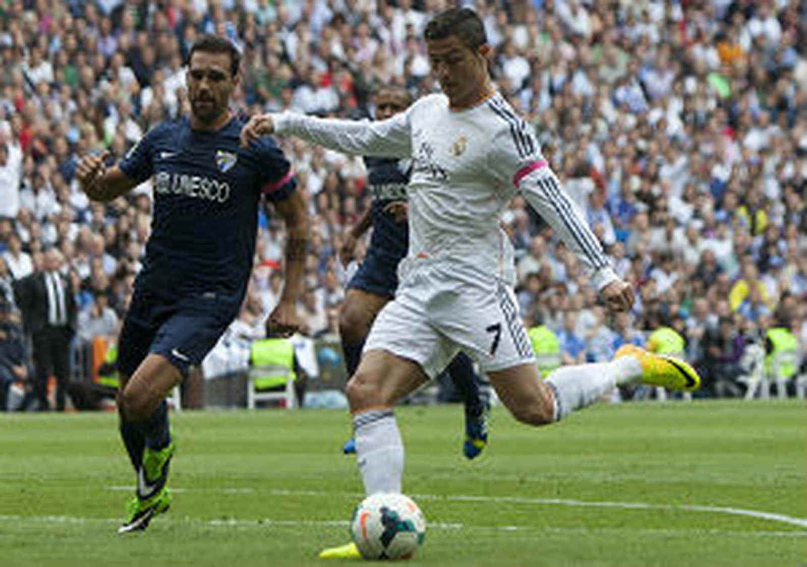 Cristiano Ronaldo ante el Málaga
