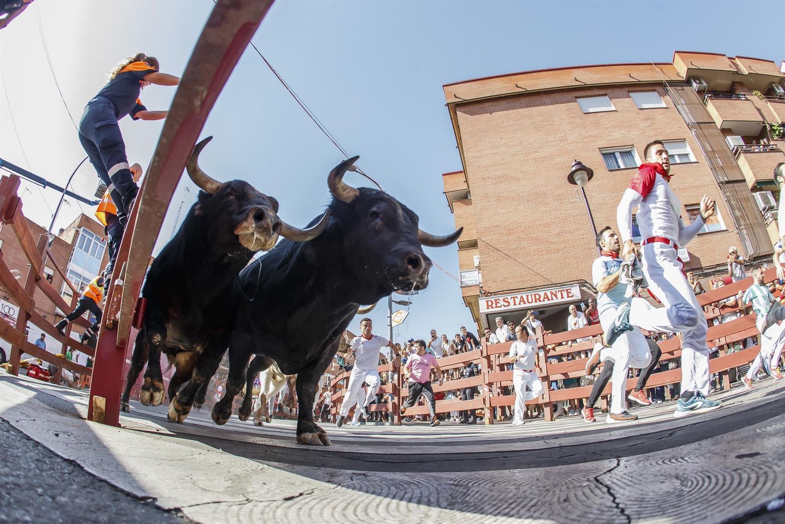 Un herido en el primer encierro diurno de San Sebastián de los Reyes