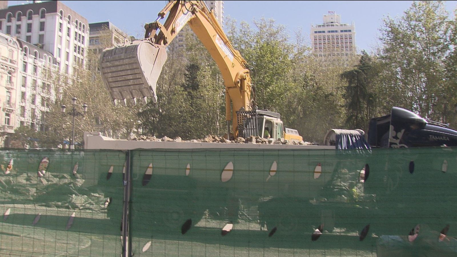 Los comerciantes de Plaza de España piden ayuda por las obras