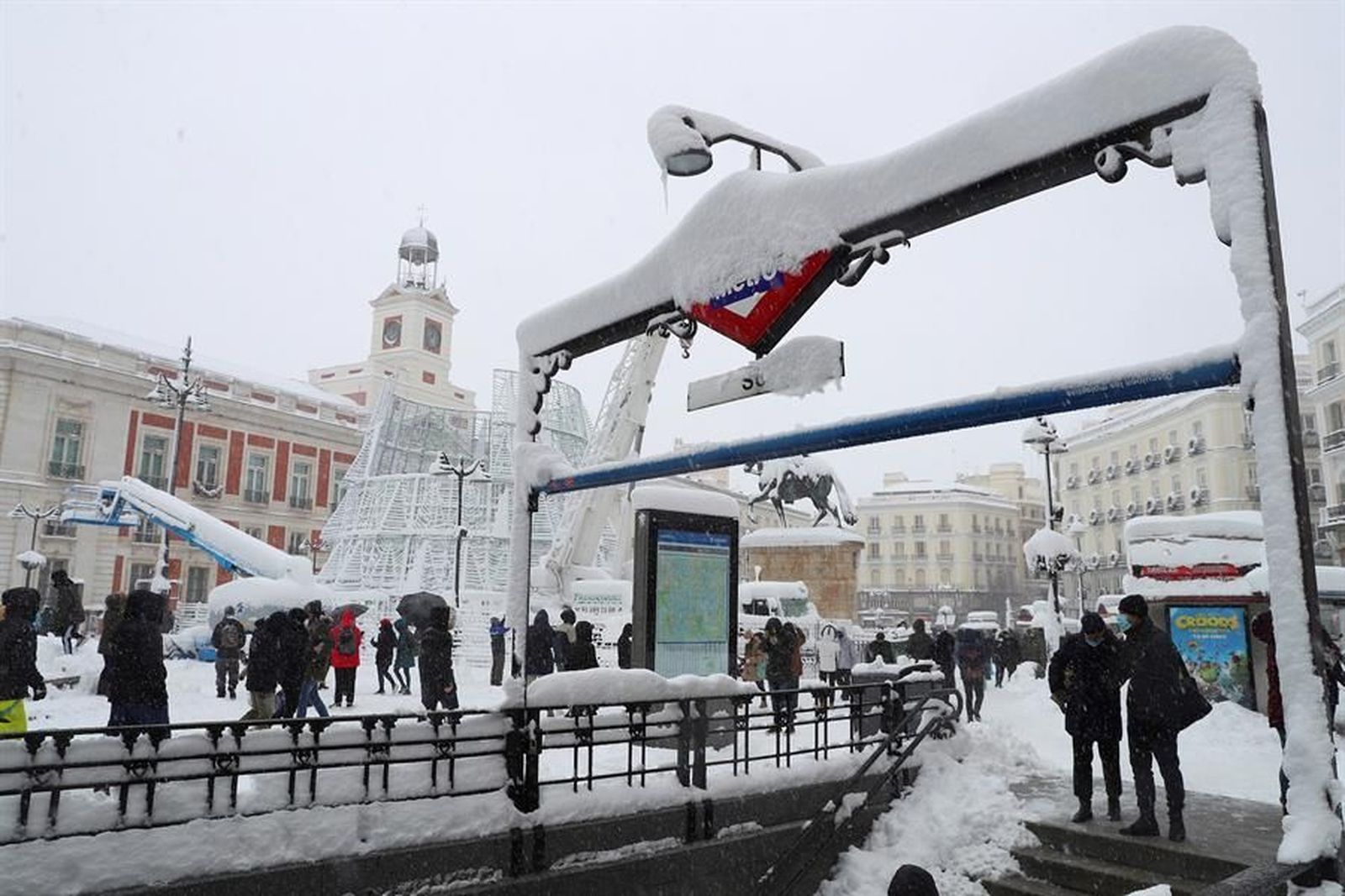 Madrid pasará de la gran nevada a una bajada importante de las temperaturas, con -9ºC el martes
