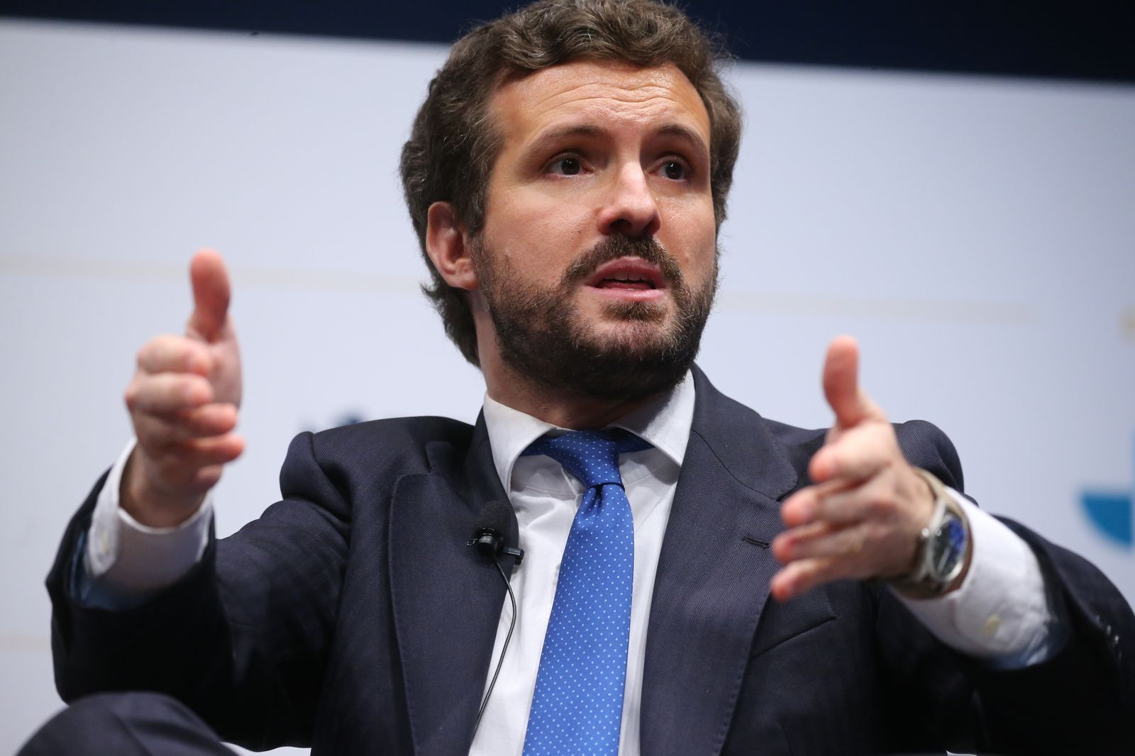 El presidente del PP, Pablo Casado, este martes