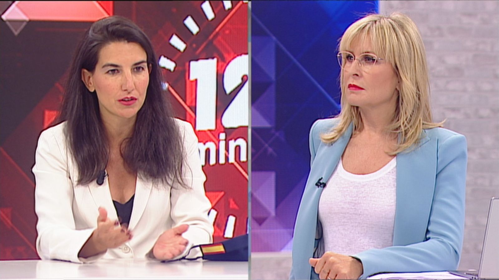 La portavoz de Vox, Rocío Monasterio en el plató de 120 Minutos