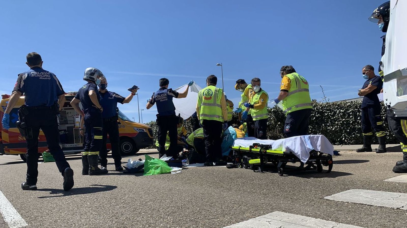 Atropello de un peatón en Valdebebas en 2021
