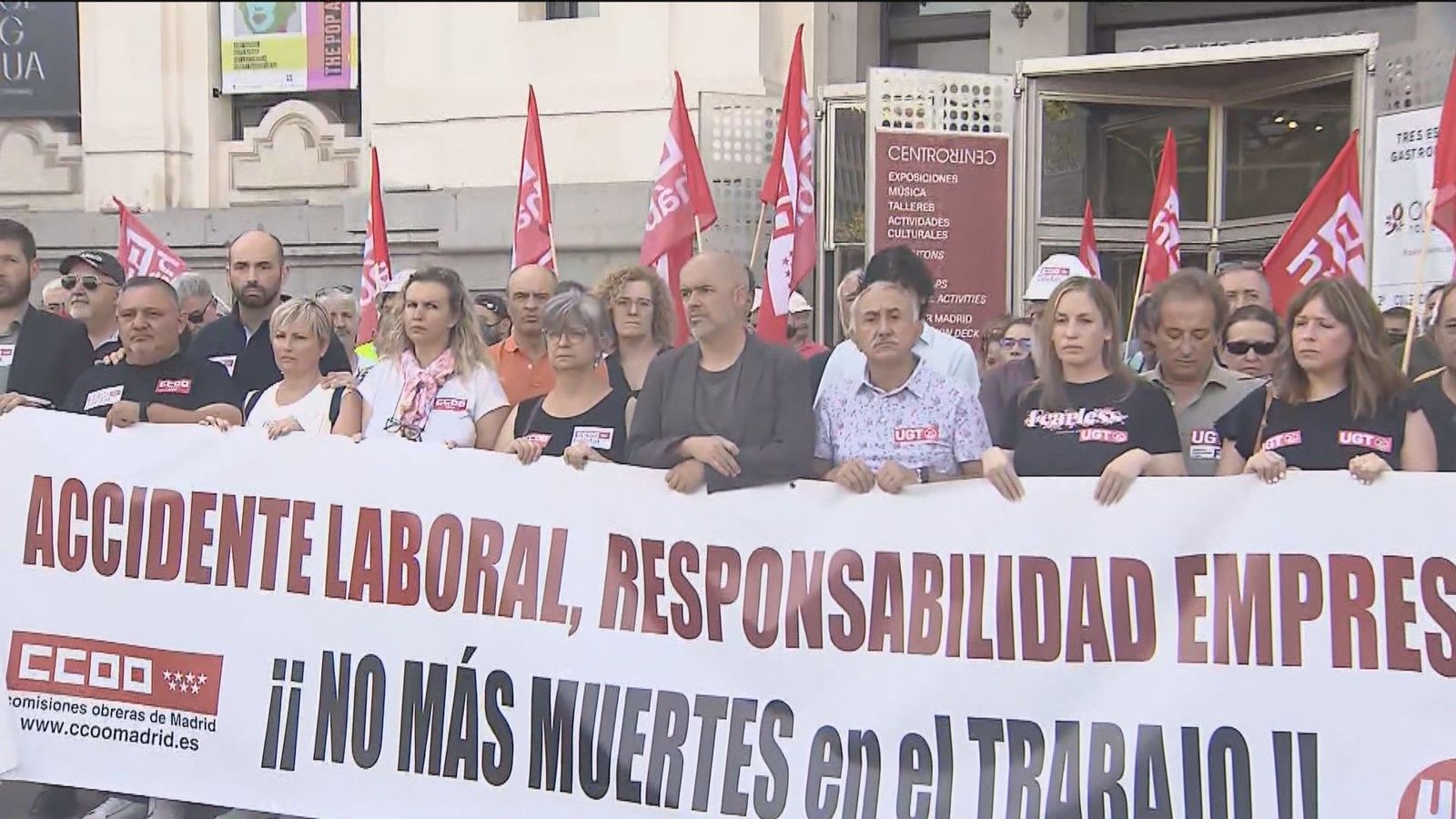 Concentración en Cibeles por las últimas muertes debidas a golpes de calor en el trabajo