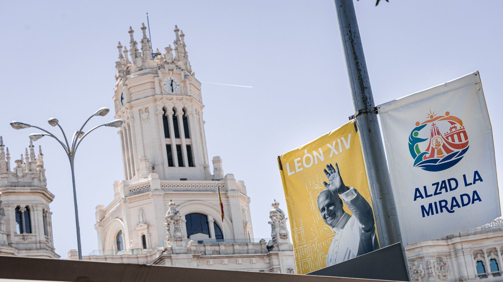 Todo listo en Madrid para la histórica visita del papa León XIV