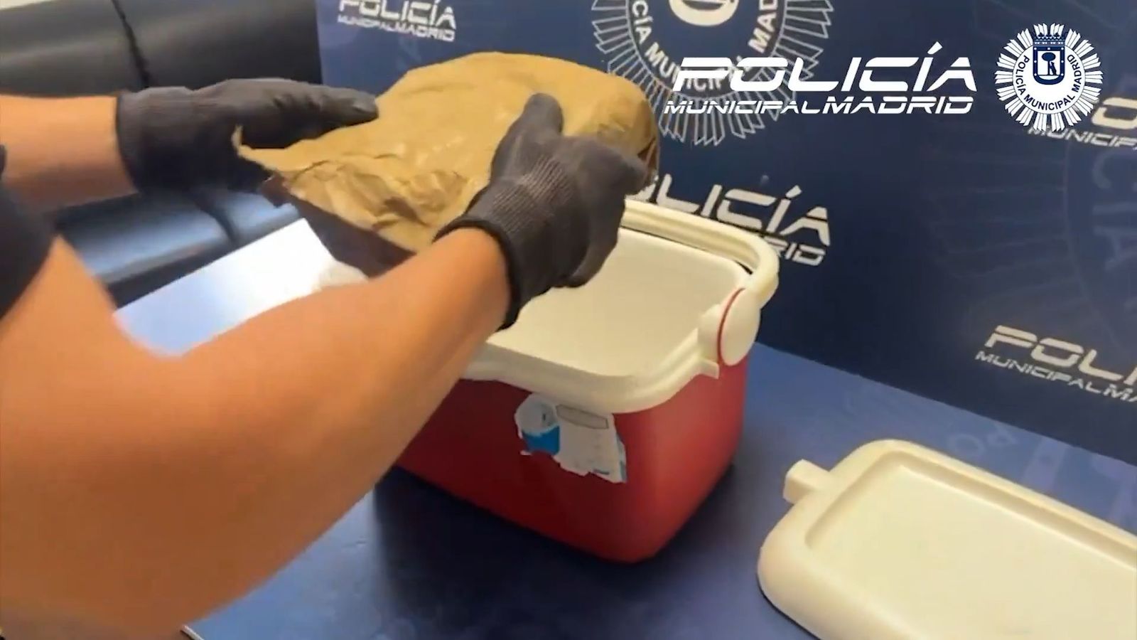 Un kilo de cocaína en una nevera portátil