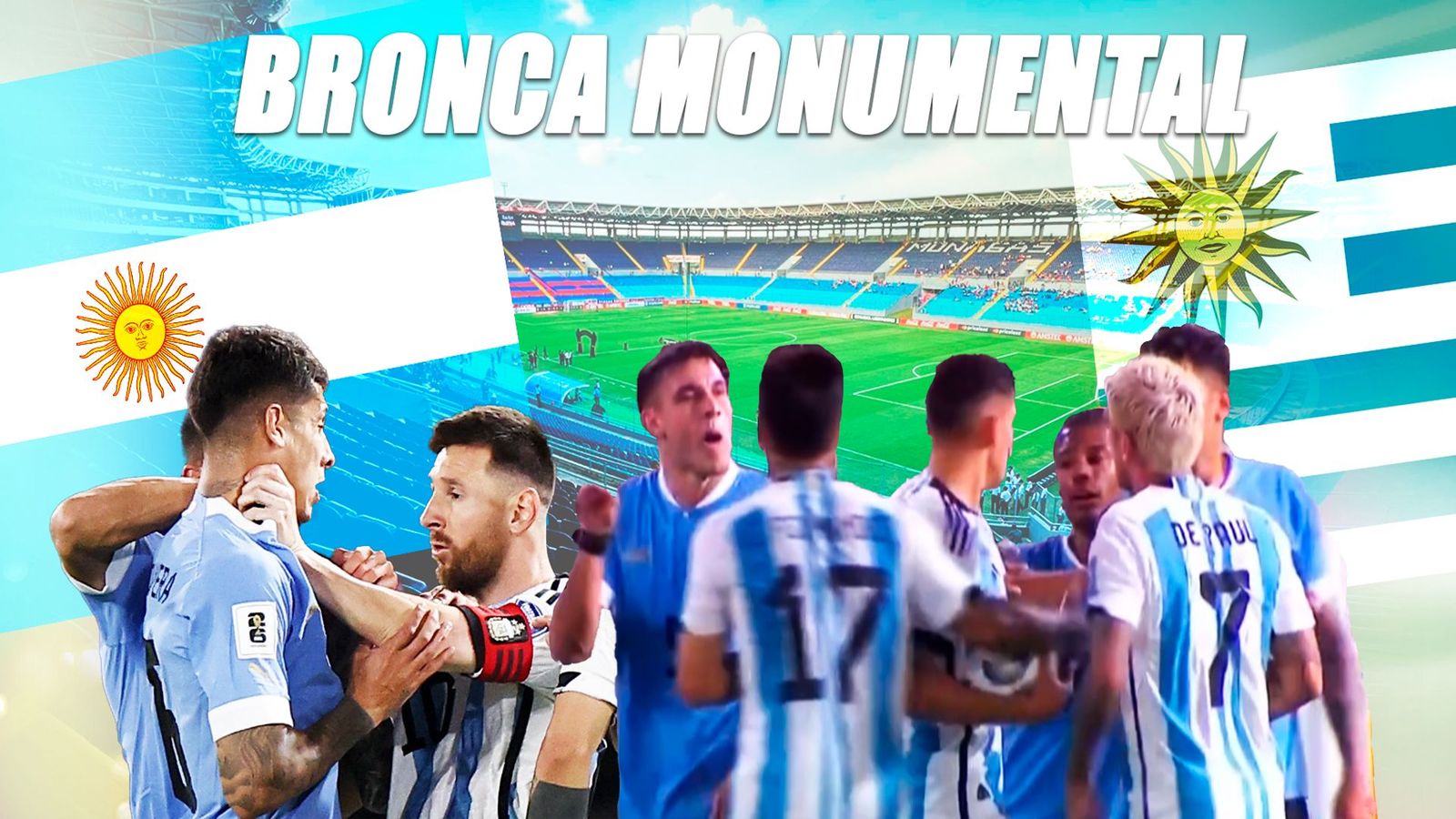 El Argentina-Uruguay acaba en una batalla campal