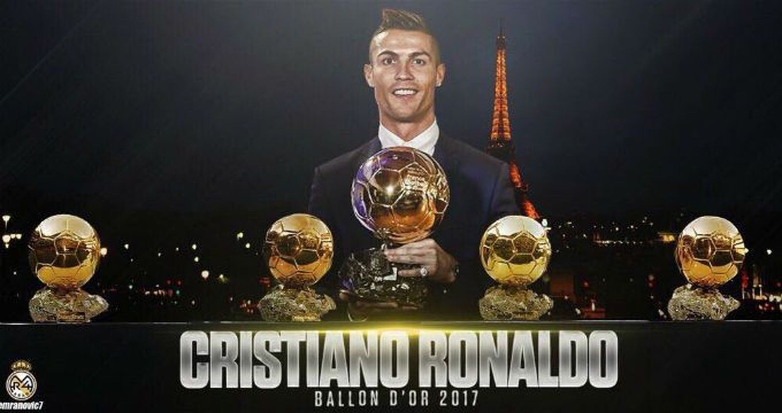 Cristiano conquista su quinto Balón de Oro