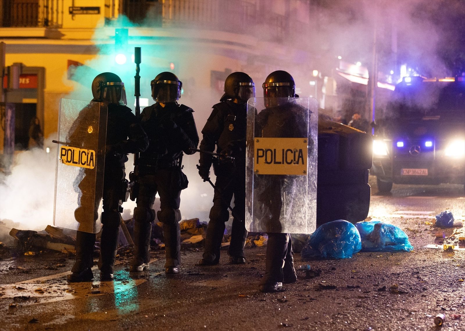 Cargas policiales en la calle Ferraz