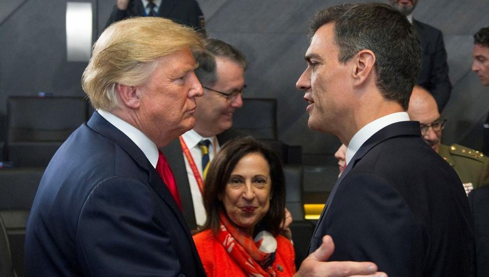 Donald Trump y Pedro Sánchez en la Cumbre de la OTAN