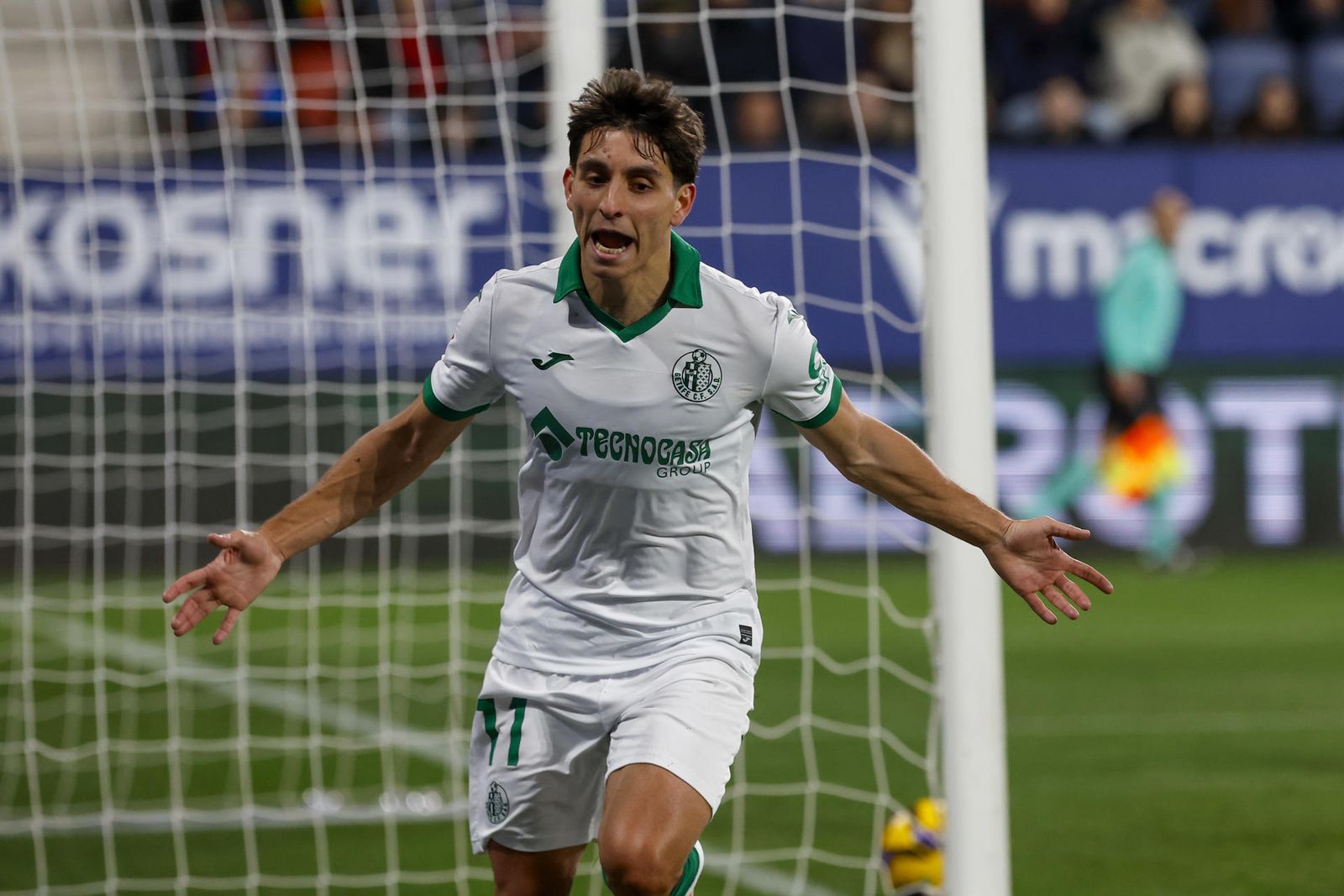 El centrocampista del Getafe Ramón Terrats celebra un gol