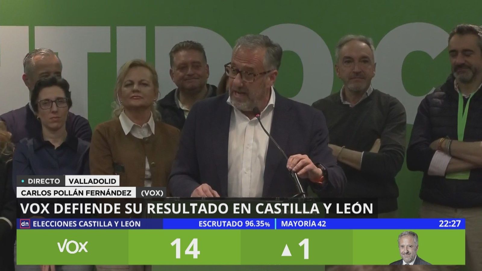 Carlos Pollán: "Hemos roto el techo de voto en España, es el mejor resultado de Vox"