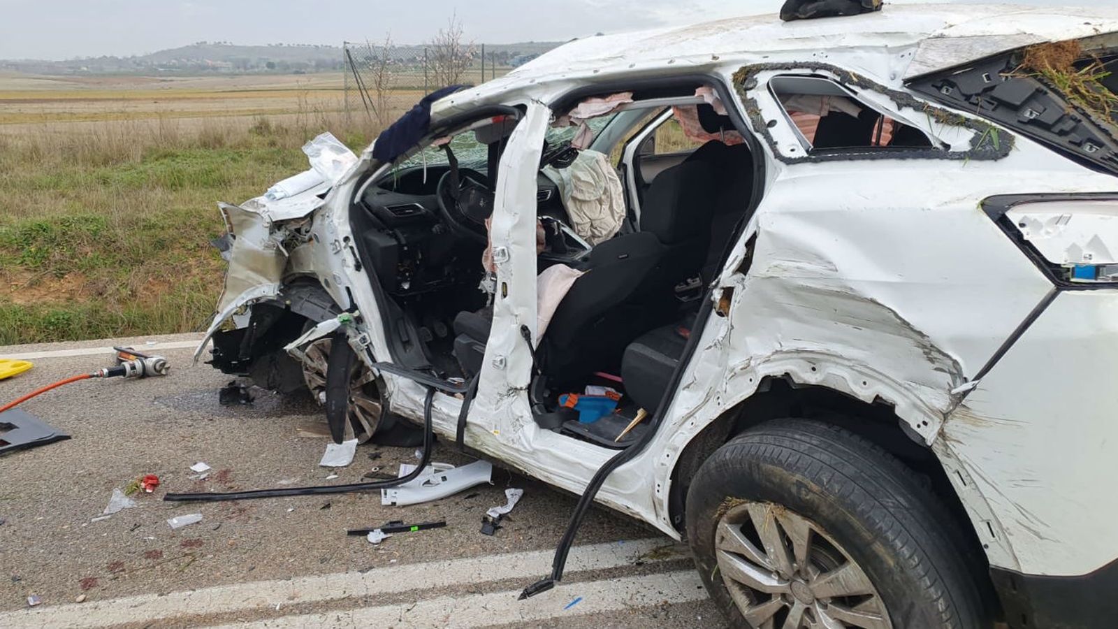 Accidente frontal en Algete