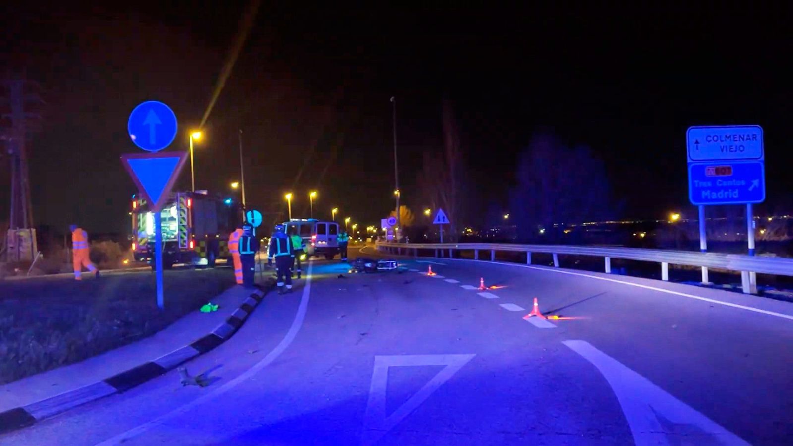 Muere un motorista de 54 años en Colmenar Viejo